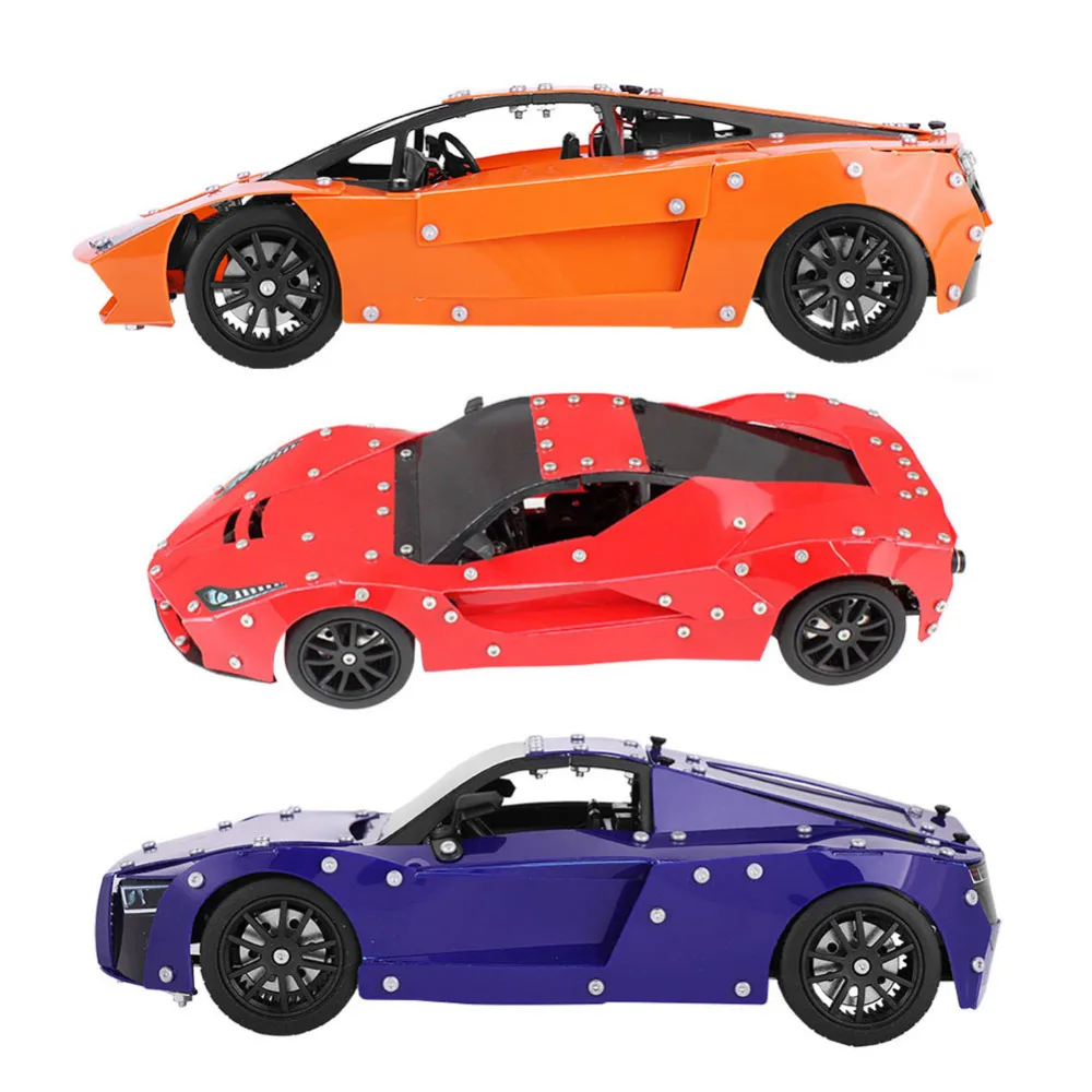 DIY RC гоночный автомобиль строительные блоки инженерные металлические детские игрушки блоки автомобиля Модель автомобиля 3D обучающая игрушка для детей