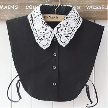 peter pan collar detachable false women cotton white fake collar lace ladies collars for sweaters shirt denim pearl blouse