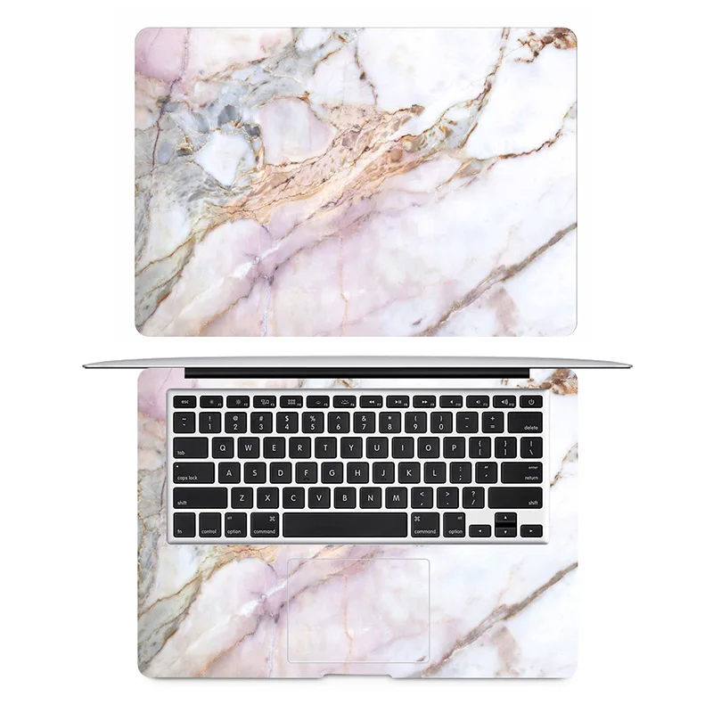Наклейка под мрамор для ноутбука Macbook Air Retina 11 12 13 15 дюймов Mac Book с полным покрытием
