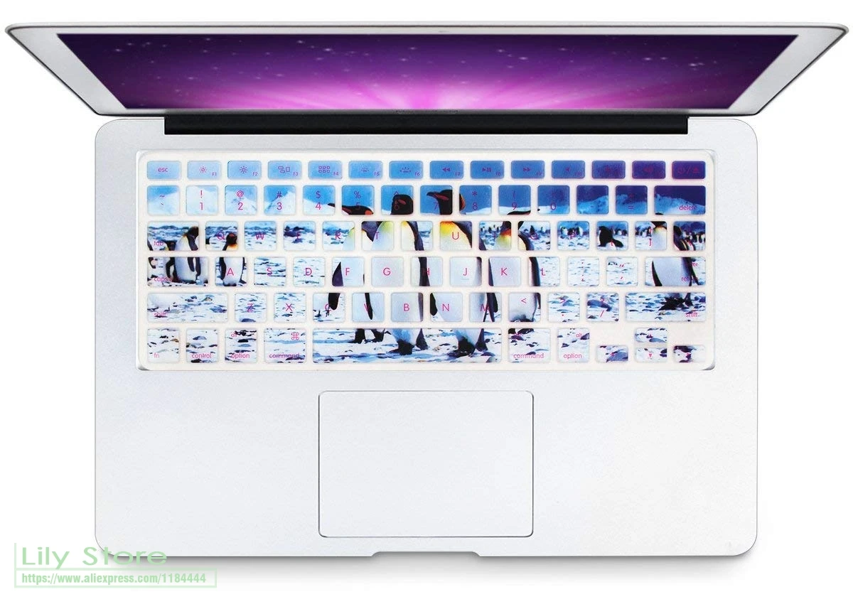 Для Macbook Pro 13 15 с или W/Out retina силиконовая кожа для Macbook Air 13,3 прекрасный Арктический Пингвин крышка клавиатуры