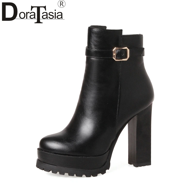 Bottes Carré Haute Nouveau Chaussures Boot Tailles Doratasia Parti Offre Mode 2018 Spéciale Talons Femmes Grandes Cheville 33 43 Femme Noir Noir rouge wO8n0PkX