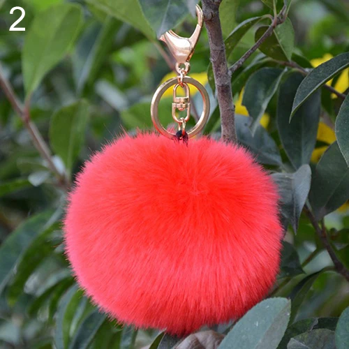 Модный популярный пушистый брелок для ключей Bluelans с шариком подвесным хвостом из