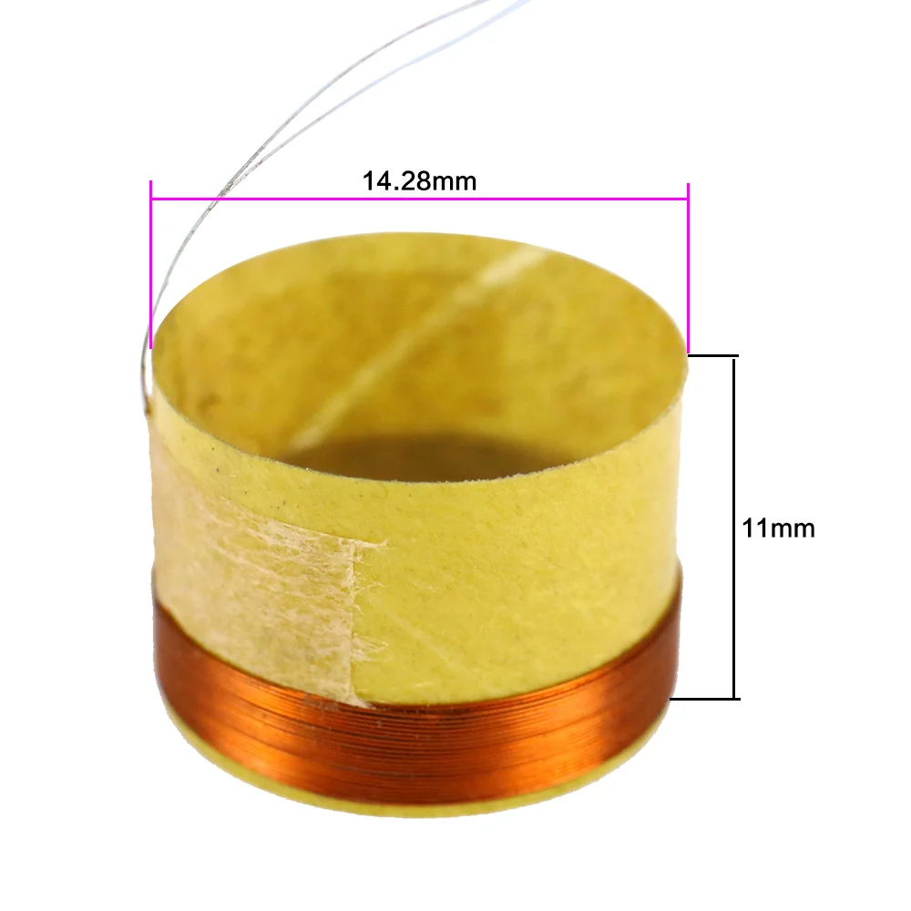 GHXAMP 14,28 мм твитер по индивидуальному заказу звуковая катушка наушников 4ohm Динамик s ремонт Запчасти высокое Мощность для 3 дюймов карта KTV коробка ВЧ Динамик серебряной проволоки, комплект из 2 предметов