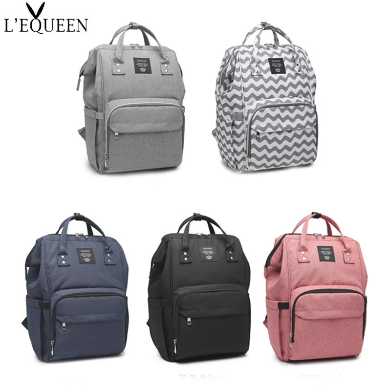 

LEQUEEN Diaper Bag Multi-Function Casual Fashion Business Backoack Large Capacity Mummy Nappy Bag For Baby Care Waterproof