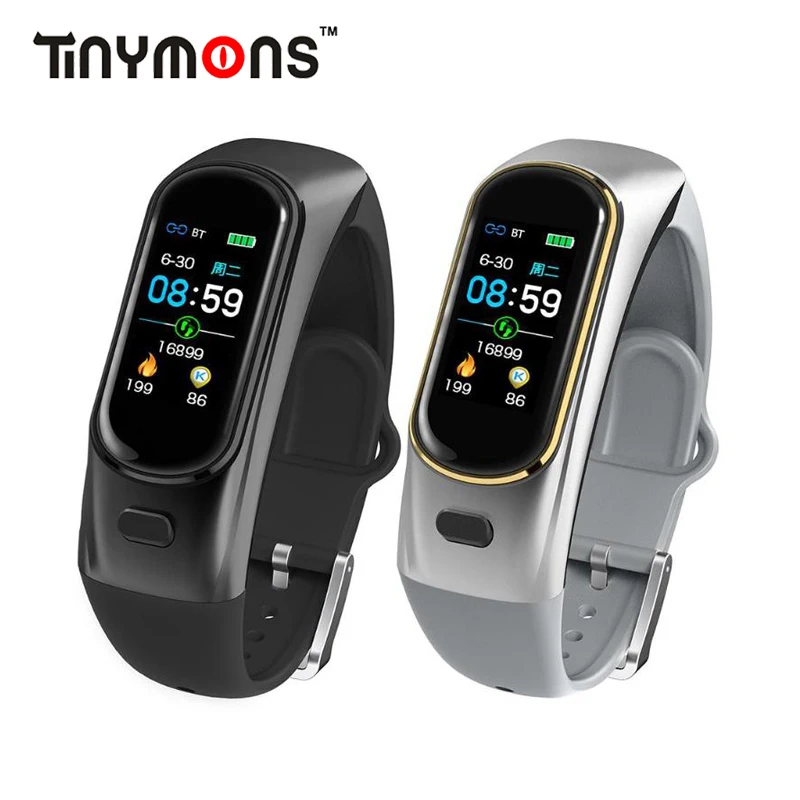 

Tinymons H109 Smart band Bluetooth Wireless Earphone Blood Pressure Heart Rate Monitor fitness smart bracelet tracker wristband