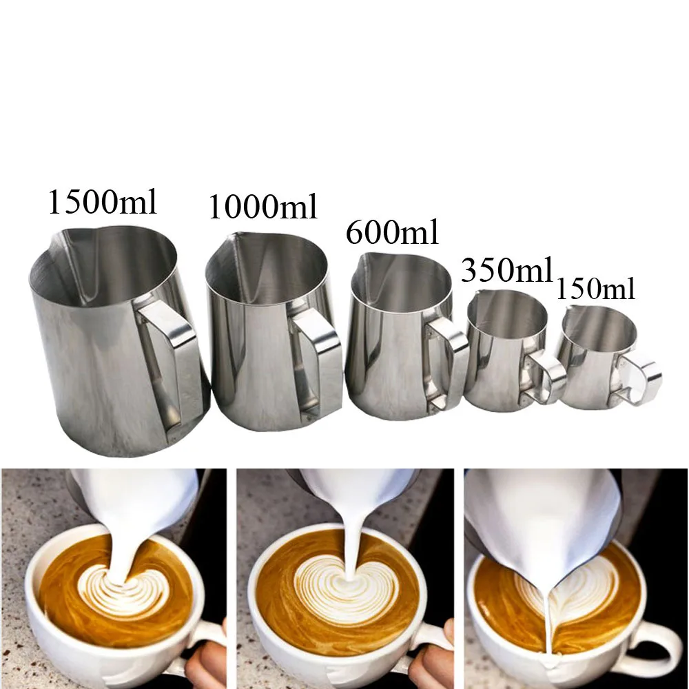 

Stainless Steel Milk Frothing Jug Espresso Coffee Pitcher Barista Craft Coffee Latte Milk Frothing Jug 150/350/600/1000/1500ML
