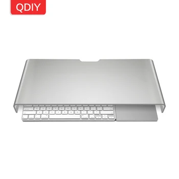 

QDIY Full of Texture Computer Monitor Screen LCD Heightened Aluminum Alloy Base Desktop Keyboard Rack Storage Shelf Chassis