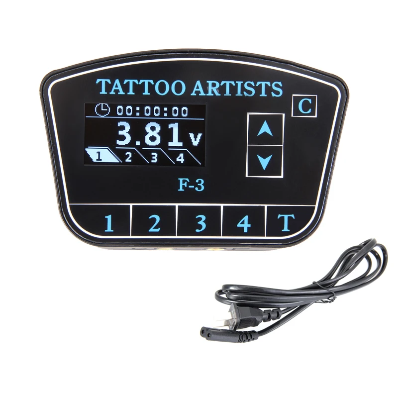 

Professional Digital LCD Touch Screen Tattoo Power Supply US Plug High-grade F-3 Tattoo Transformer Portable