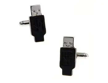 

20pairs/lot Creative USB Cufflinks Copper Made Cuff Links Shirt Cuff Button Men's Jewelry Wholesale
