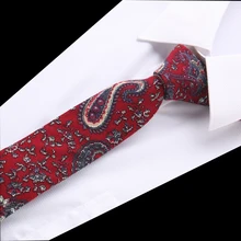 New Floral Paisley Print Linnen and Cotton Skinny Ties for Men 5.5 width Goom Slim Neckties High Quality Adult Neck Tie New Floral Paisley Print Linnen and Cotton Skinny Ties for Men 5.5 width Goom Slim Neckties High Quality Adult Neck Tie