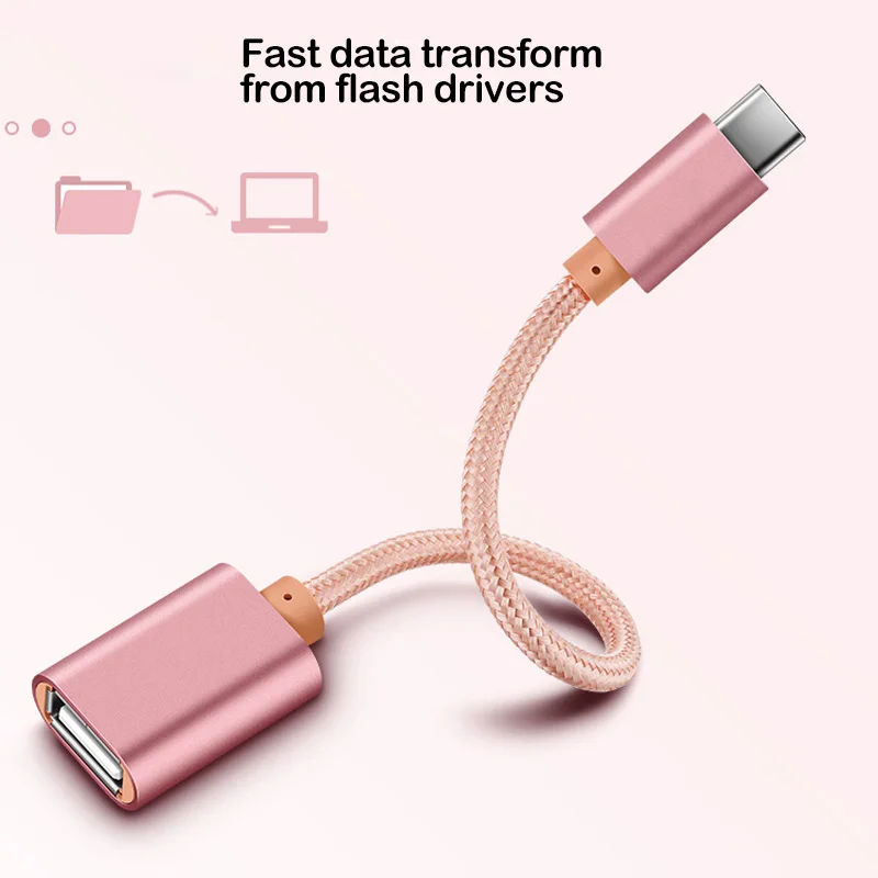 Кабель USB Type C OTG адаптер для Huawei Honor 8 9 10 V10 P9 P10 P20 P30 Mate 20 X Pro Lite Nova 2S 3 4