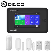Digoo DG-HAMA Touch Screen 433MHz GSM WIFI DIY Smart Home Security Alarm System Kits Upgrade Compatible with Alexa VS DG-Hosa
