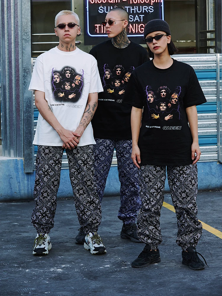 Dark Icon Bandana Jogging Pants Men 2019 New Elastic Waist Ankle Zipper Paisly Hip Hop Pants Street Dance Men's Pants