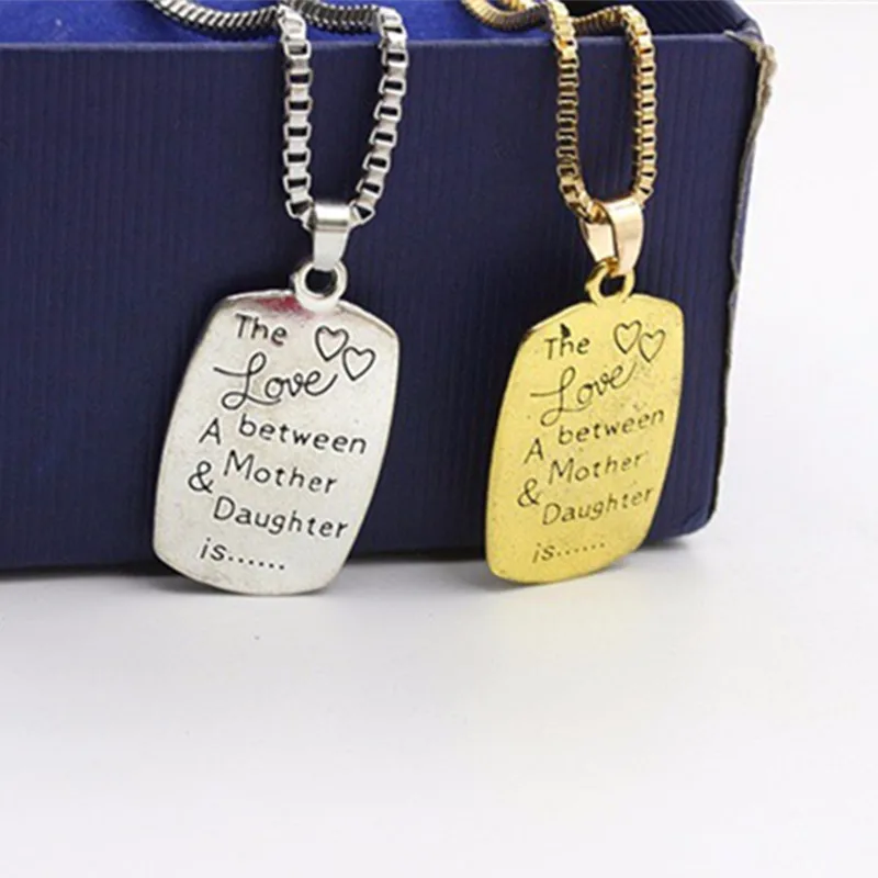 

N367 2019 new cheap Present day mother fashion chain with letter "love between mother and daughter" women jewelry wholesale