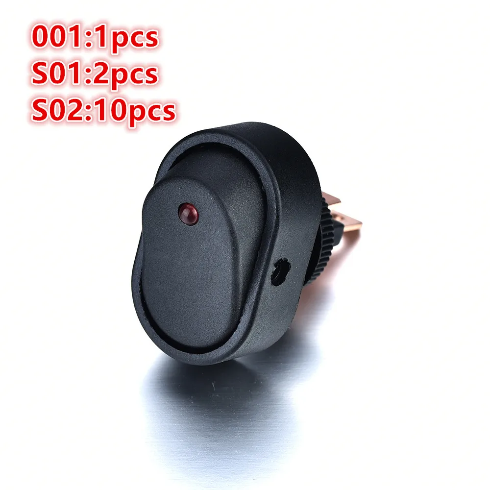 Universal 1/2/10pc 3pins Switches DC 12V 30A Snap in On/Off Rocker