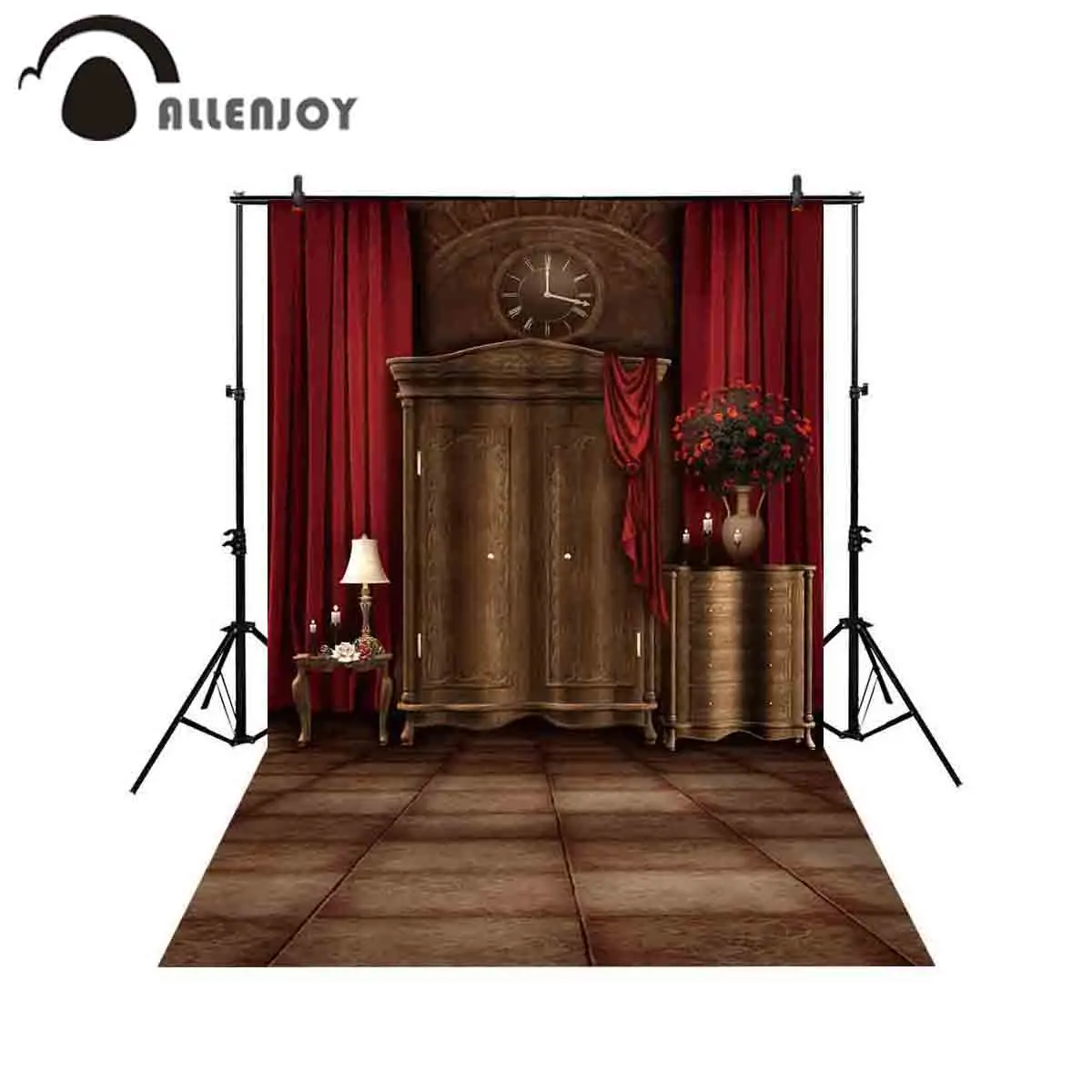Allenjoy фон для фотостудии таинственный замок комнаты шкаф свеча настольная лампа в