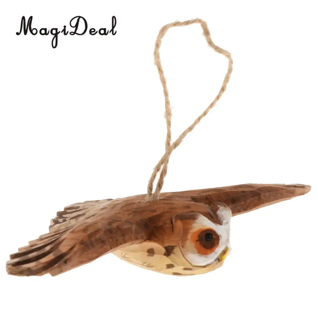 100% Hand Carved Vivid Wooden Animal Wood Hanging Decoration Wind Chimes Garden Wall Hanging Crafts Gifts Retro Outdoor Decor