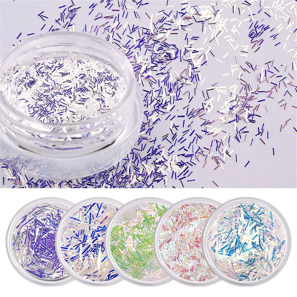 

Nail Art Glitter Colorful Lace Silk Stripes Line Sequin Magic Effect Chrome Powder Mirror Powder Aluminum Foil Flakes Decoration