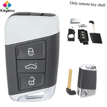 KEYECU Замена Smart Remote ключ чехла Корпус с 3 кнопки-брелок для Volkswagen Magotan Superb A7 Passat B8