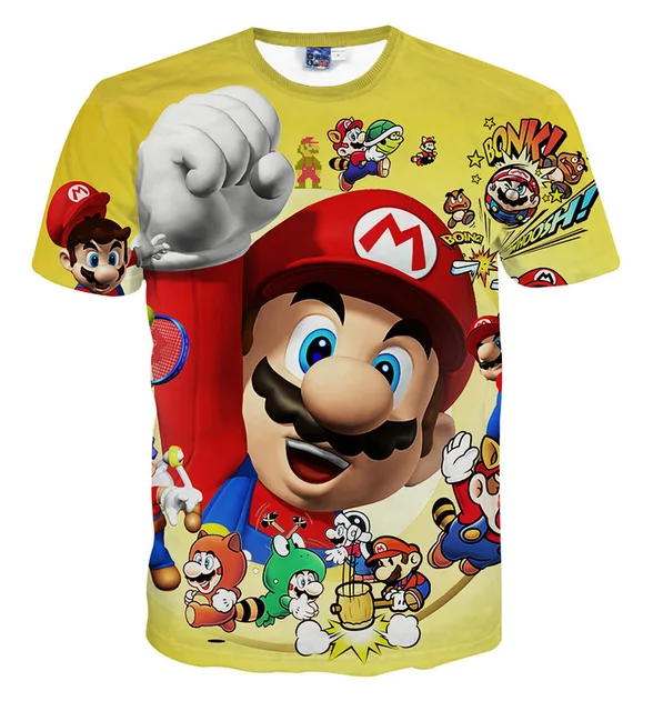 cartoon super mario print 3d t shirt for children summer casual short sleeve t shirt - Super Mario Pictures To Print cartoon super mario print 3d t shirt for children summer casual short sleeve t shirt - Super Mario Pictures To Print
