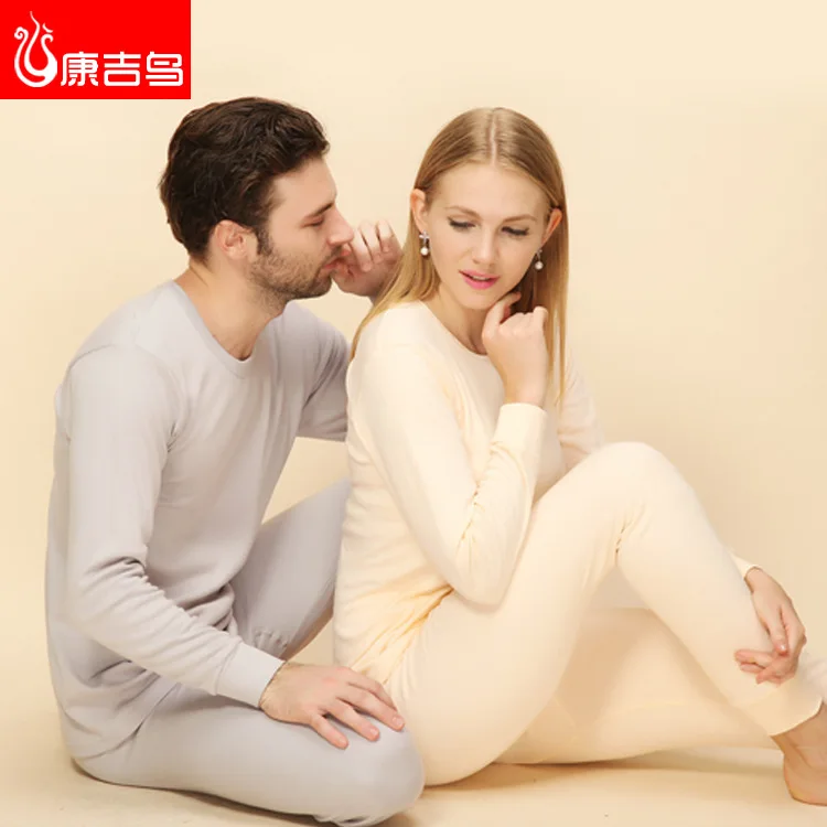 Qiuyi Qiuku костюм хлопок Обычный термобелье грунтовка свитер |
