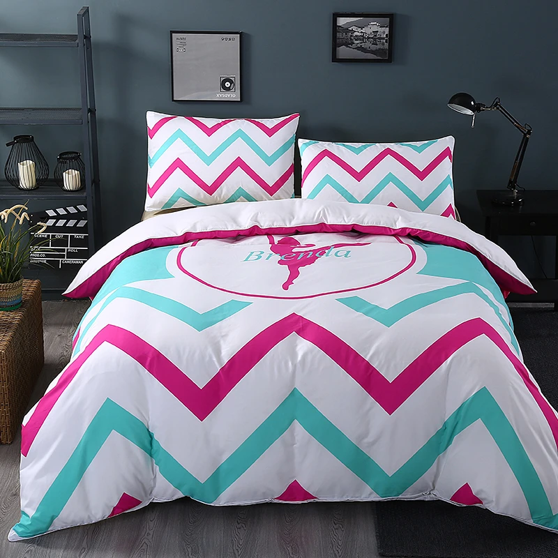 Dance Monogrammed Bedding Set Stylish Sports Customize Name Bed