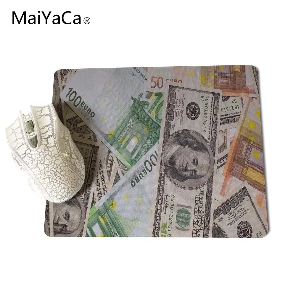 18x22cm MaiYaCa евро и доллар лучшая игра Пользовательские Коврики для мыши резиновый коврик скорость/контроль версия не оверлок коврик для мыши - Цвет: 18x22cm