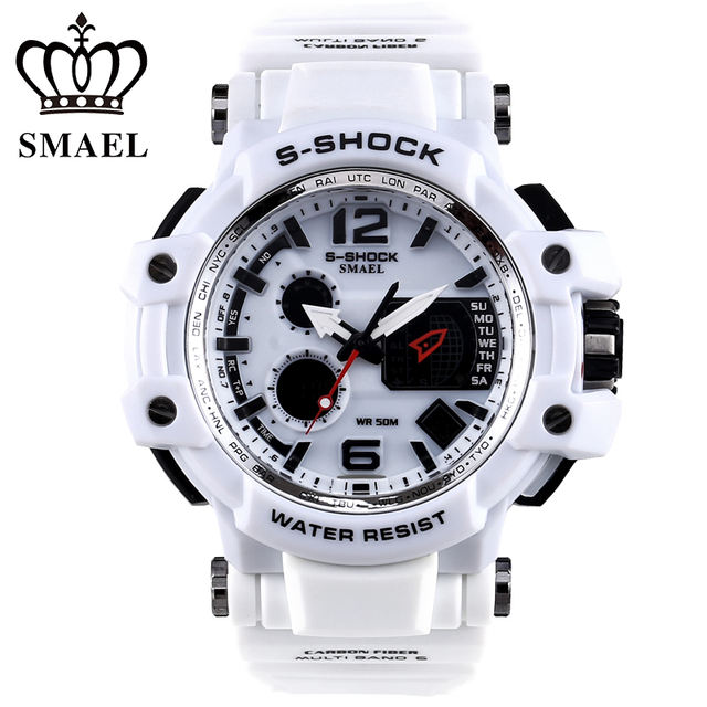 SMAEL Brand Men Sport Watches LED Digital watch men 50M Waterproof Casual quartz Watch Male Clock Men relogios masculino Gift