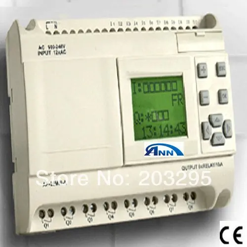smart PLC AF-20MR-E2 with HMI,12-24VDC ,12 points DC input 8 points relay output (without analog input)