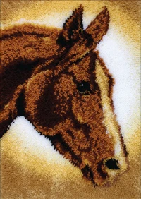 Комплект коврика для подушки с крючками-защелками для перевозки лошадей, сделай сам, ремесло, цветок, вышивка крестиком, рукоделие, вязание крючком, ковер, вышивка - Цвет: Белый