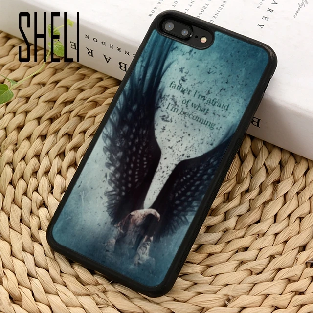 Чехол для телефона SHELI Castiel Supernatural с крыльями iPhone 5 6 6s 7 8 plus X XR XS max 11 Pro Samsung Galaxy S7edge S8