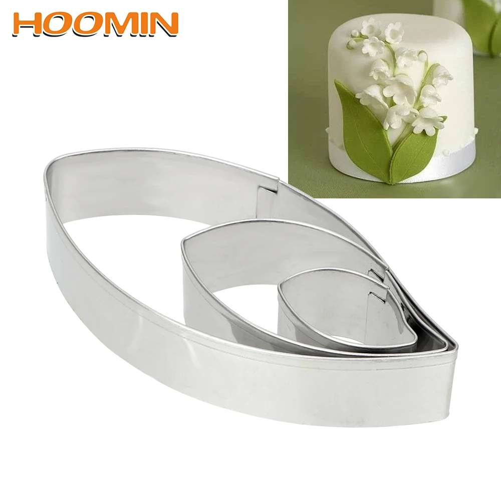 Biscuit Cookie Cutter Stainless Steel Fondant Cake Baking Mold Decorating Tool Pastry Tools 3pcs/set Leaf Shape | Дом и сад