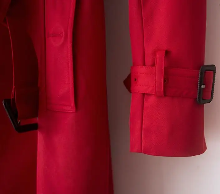 À Taille Chaude Long Printemps Tranchée Grande Nouvelle Femmes kaki Mince Mode Boutonnage Haute rouge S Manteau Double 6xl 2019 Noir Moyen gBqwPxz
