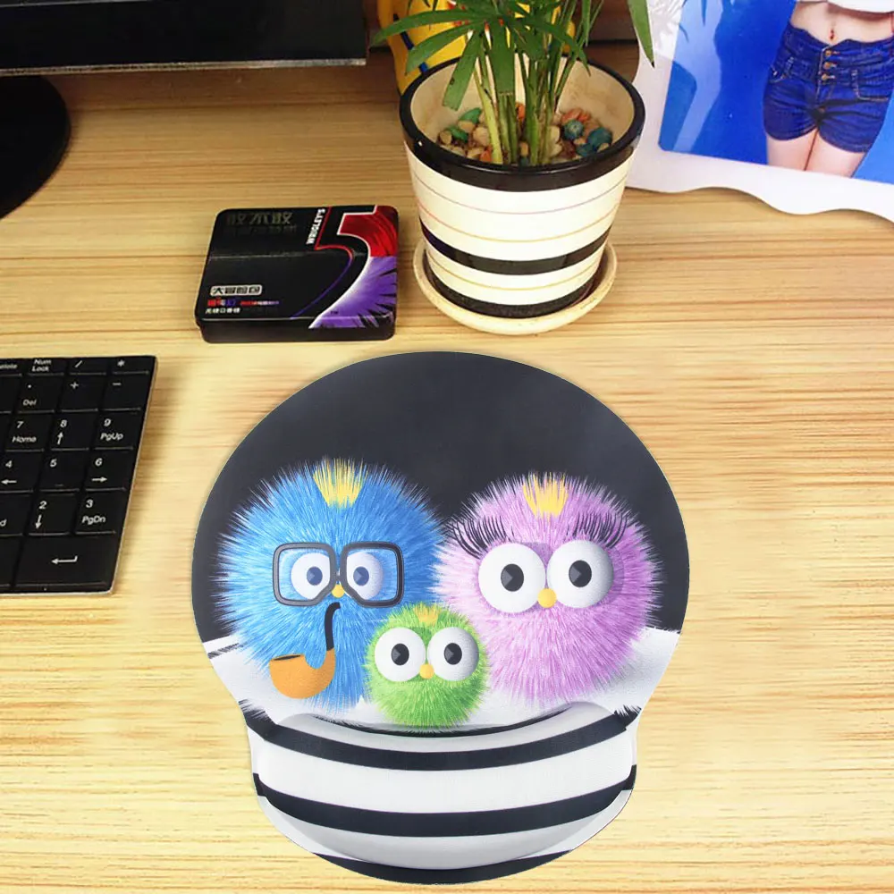 

Cute Printed No Slip Memory Foam Comfort Wrist Rest Support Mouse Pad Mice Pad Gaming Mousepad For Computer, Laptop & Mac