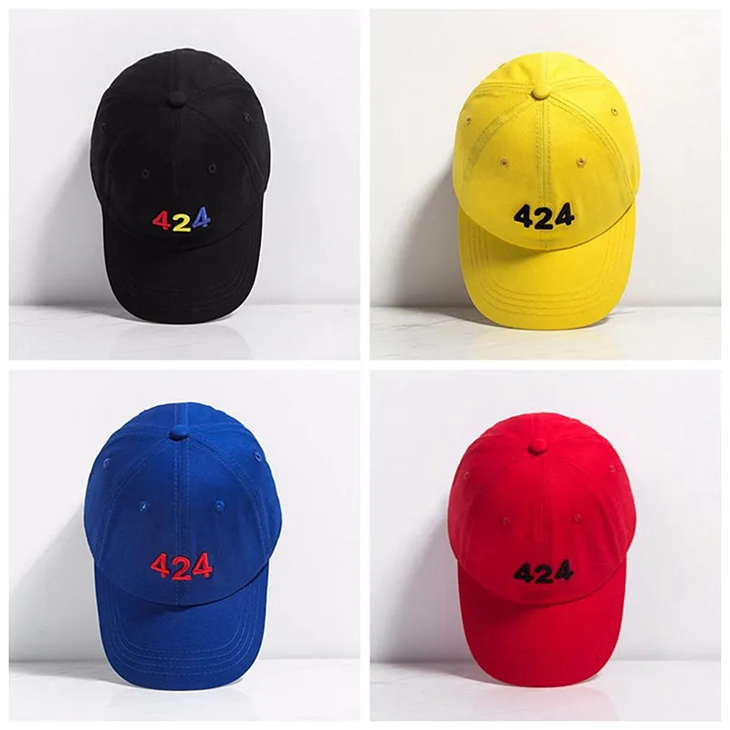 

Men Women Hat 424 Colors Digital Embroidery Cap Hip Hop Kanye West Four Two Four casual summer Caps streetwear Tops baseball cap