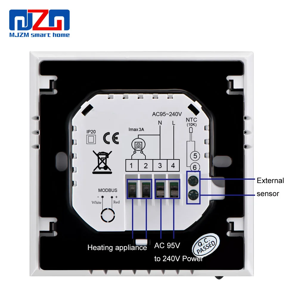 MJZM 3A-3000 цифровой термостат, Еженедельный программируемый AC95-240V, система подогрева полов, термостат для комнатных теплых