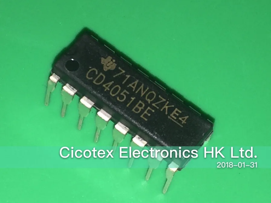 

10pcs/lot CD4051BE DIP16 IC MUX/DEMUX 8X1 16DIP CD40518E