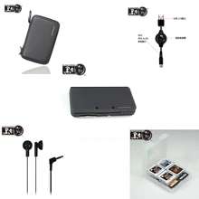 For Nintendo New 3DS ( Travel Hard EVA case Carry Bag+ Sofe Silicone case+Game Storage Caser+Power cable+Stylus+Ear bud)