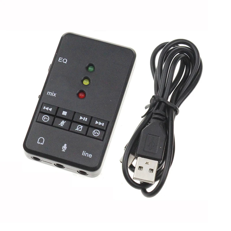 

High Quality EQ Xear 3D USB Sound Card 7.1 Channel Audio Adapter LED Indicator For Windows Vista/XP/7/8/Mac OS/Android