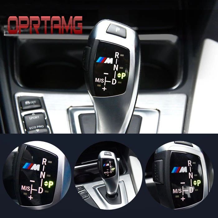

Car-Styling Car Gear Shift Knob Panel Cover M Emblem Stickers for BMW X1 X3 X5 X6 F30 F35 F10 F18 F11 F07 GT F15 F16 F25 F18 F20