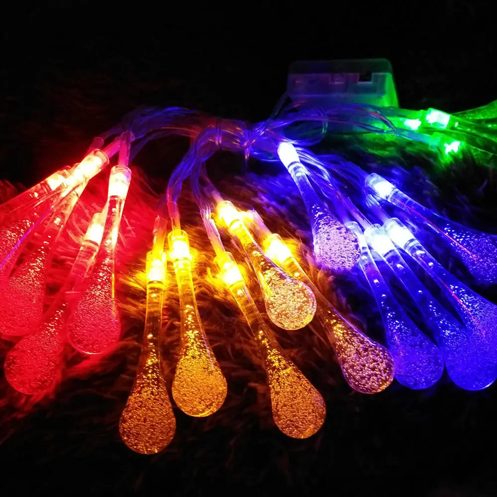 2.2m 20Leds USB LED String Light Waterdrop 8 Mode Twinkle Fairy Light Bulb Lamps Christmas Party Garland Home Decor Lighting (2)