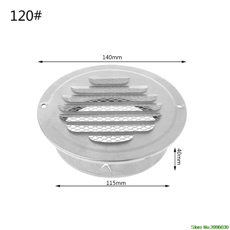Нержавеющая сталь Наружная стена вентиляционная решетка круглый воздуховод вентиляционные решетки