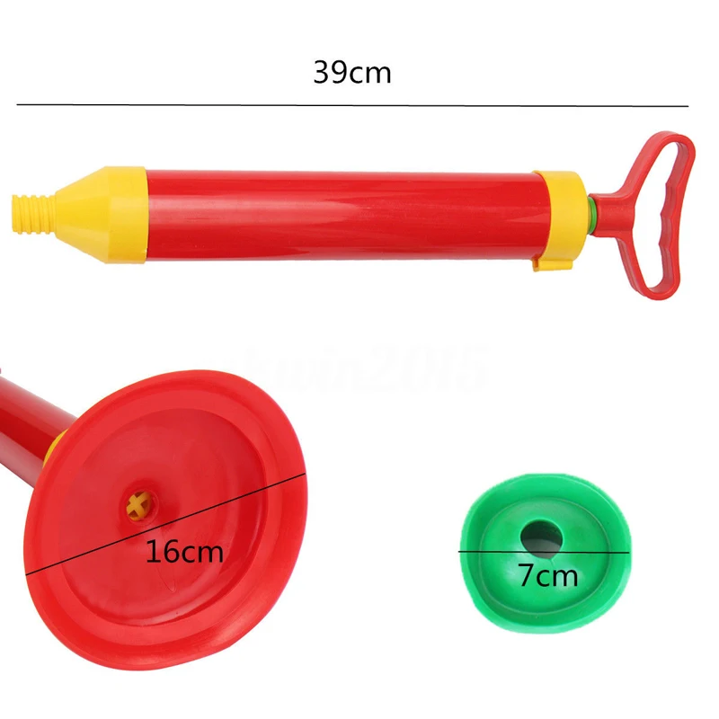 New Powerful Bathroom Blocked Toilet Sink Multi Drain Buster Plunger W/2 Suckers