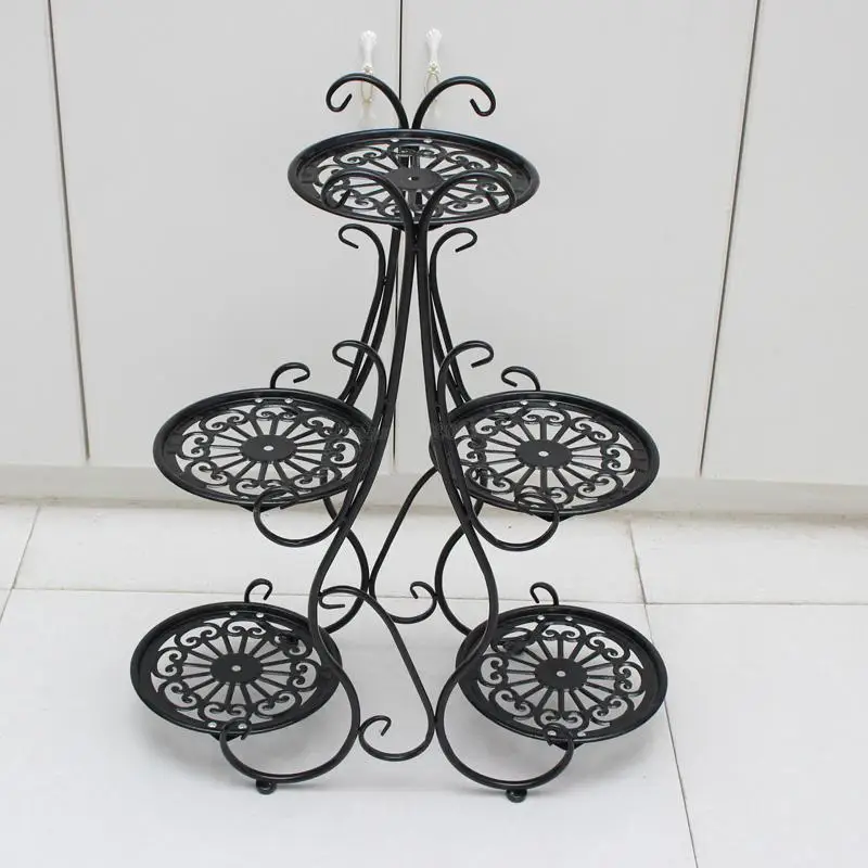 

Cheap Portable Flower Stands Metal Plant Holder Creative Flower Trays Organizer Large Storage Rack for Home Decor