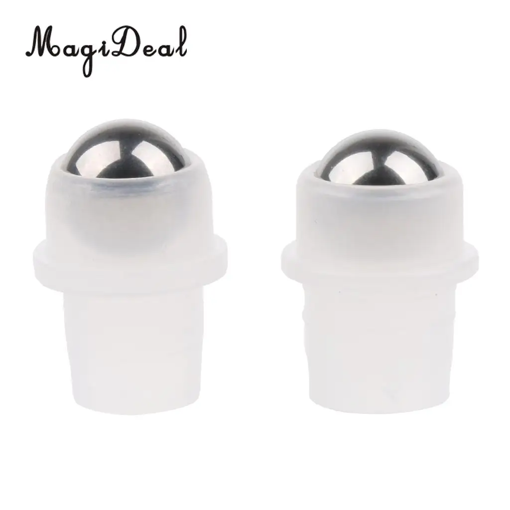 30x Stainless Steel Rollerball Vials Ball Tops For Essential Oils