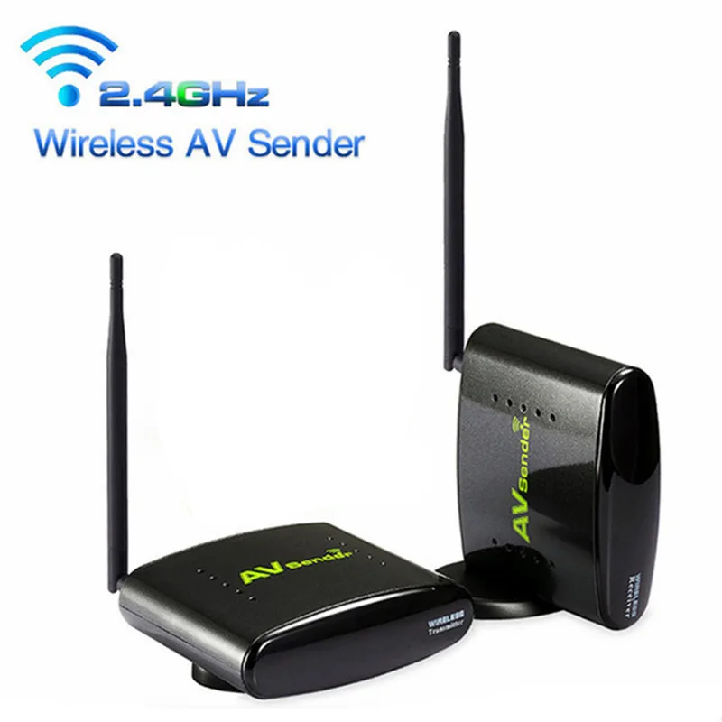 

Desxz 2.4G Digital Wireless AV Transmitter Receiver Sender Audio Video Repeater Extended 350m for Satellite TV Adapter