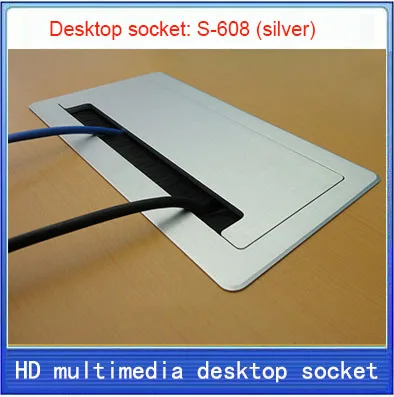 Настольная розетка/гнездо из алюминиевого сплава аудио 3 5 HDMI мультимедийная