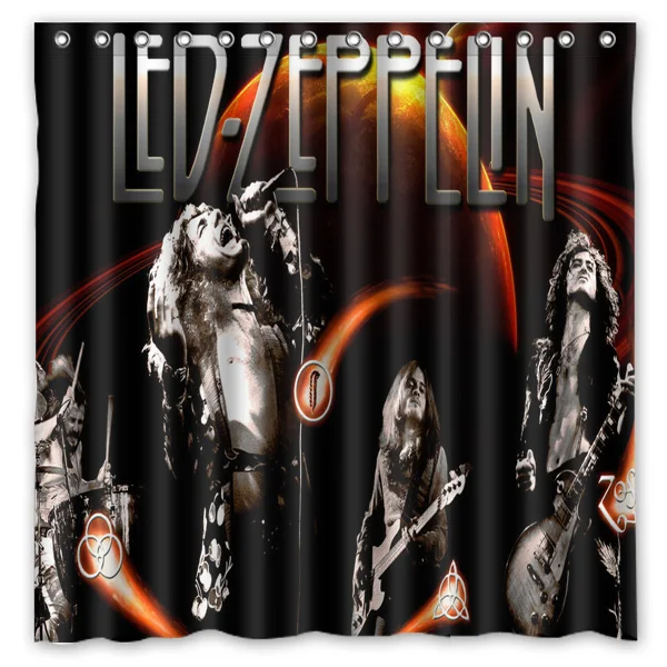 

Custom Home Bath Curtain Led Zeppelin Waterproof Fabric Bathroom Shower Curtain With Hooks Home Decoration