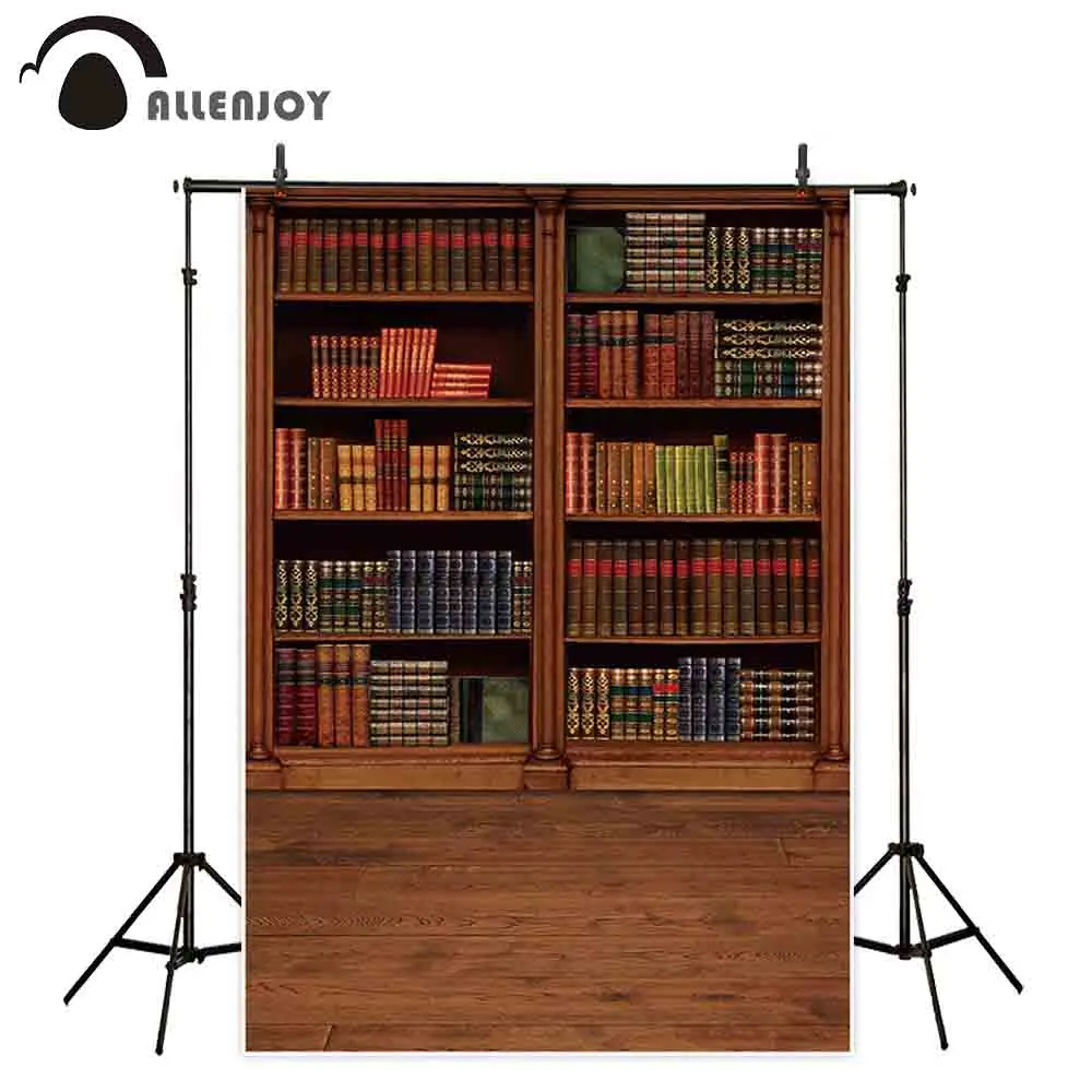 Allenjoy Foto Studio Sfondo Biblioteca Vintage In Legno Bookshelf Sfondo Fundo Fotografico Studio Photoshoot Scenografia Photophone