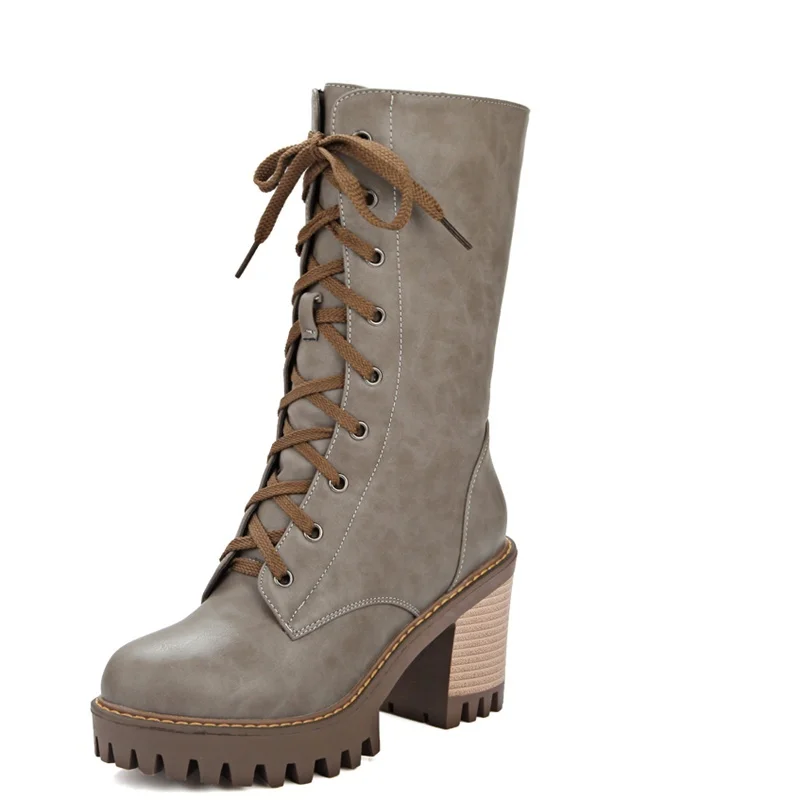 

Square heel 8 cm ankle boots Solid TPR Fashion Boots Ladies shoes woman Round Toe ankle boots Beautiful woman wedding shoes